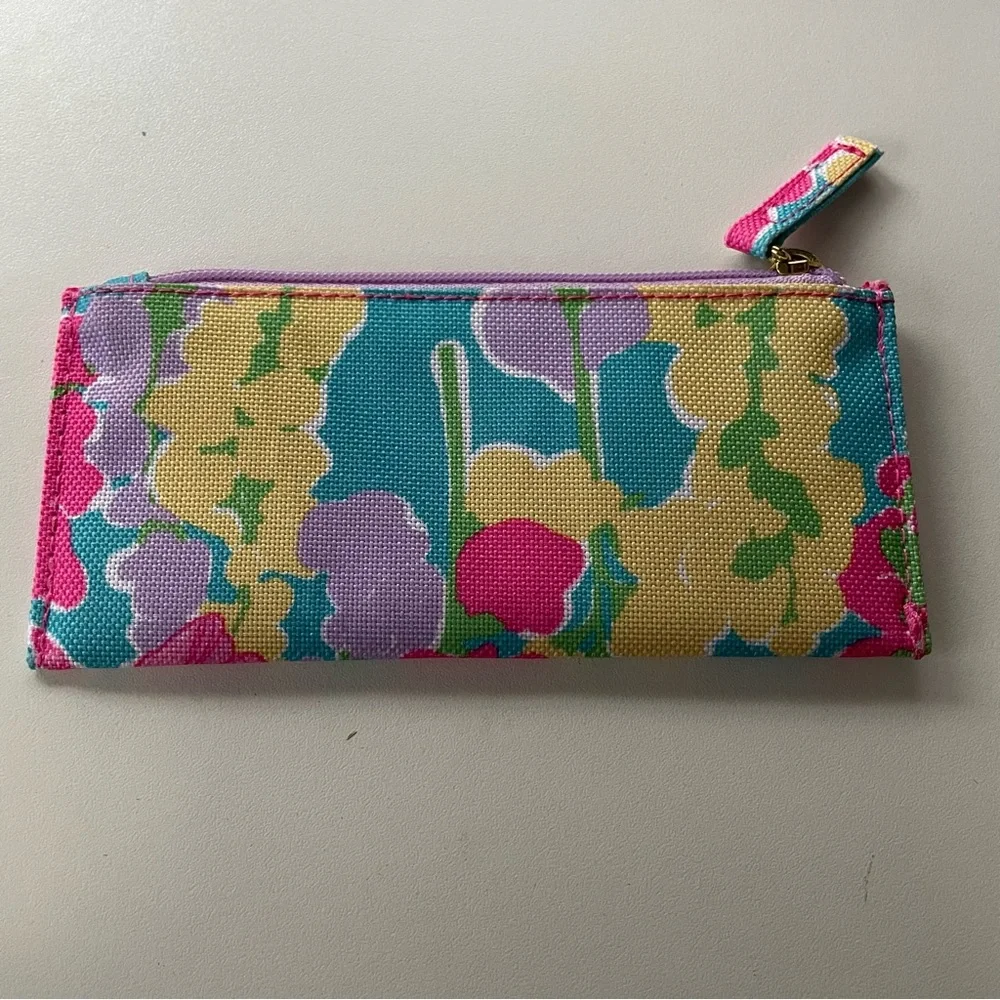 Lilly Pulitzer Estée Lauder Travel Cosmetic Bag Set Floral Pink and Green - Picture 3 of 7